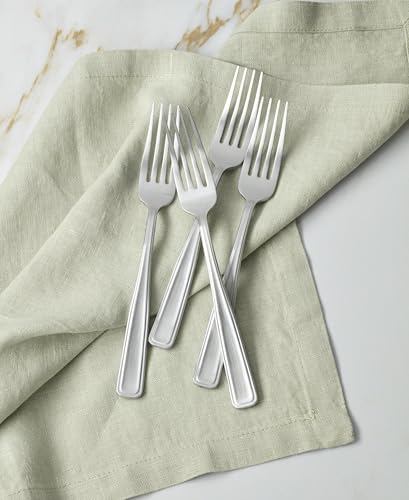 Reid Dinner Forks Silverware Set for 4 (Satin / 4 Count / Dinner Forks)