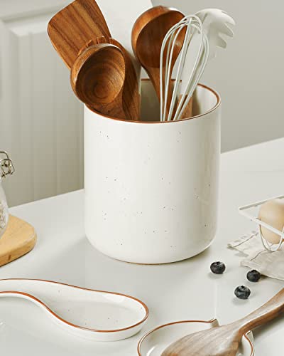 Large Utensil Holder for Kitchen Counter (White / 7.2" H)