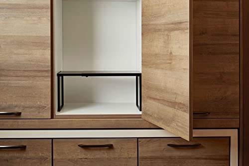 Expandable Cabinet Shelf (Black / 11.8’’D * 14.56-24.6’’W * 8.46’’H)