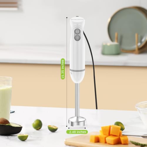 Immersion Blender with 2 Mixing Speed (White / Single)