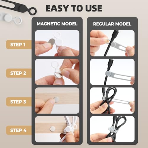 24pcs Silicone Cable Ties