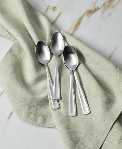 Reid Teaspoons Silverware Set for 4 (Satin / 4 Count / Teaspoons)