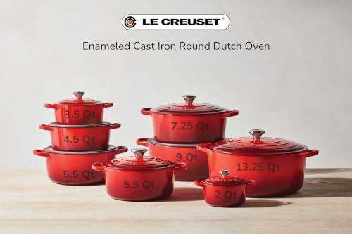 Enameled Cast Iron Round Dutch Oven (Flame / 5.5 Qt)