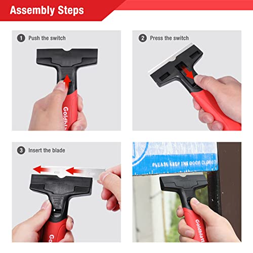 2 Pieces Glass Scraper Set with 20pcs Blades