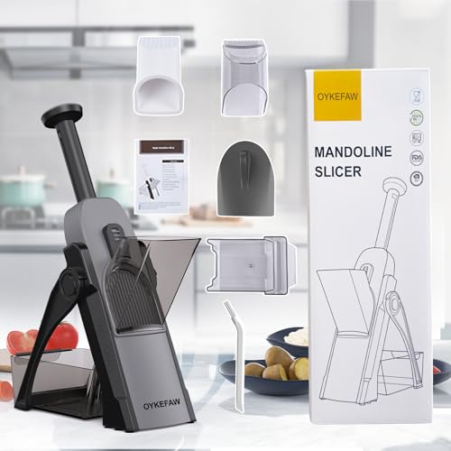Safe Mandoline Slicer for Kitchen (Black)