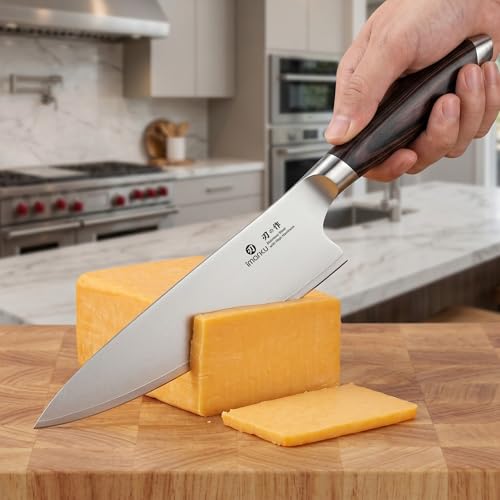Japanese Chef Knife 8 Inch (Brown and Black)