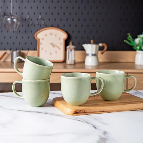12oz Coffee Mugs (Set of 6 / Olive Green)