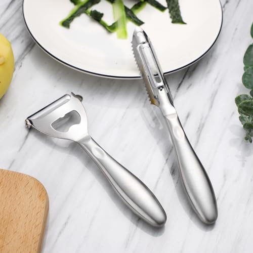 Potato Peelers Set Stainless Steel Peeler (Silver)