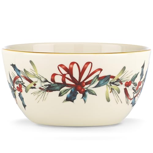 Winter Greetings Porcelain Christmas Decorative Bowl (Bowl, 5 inches)