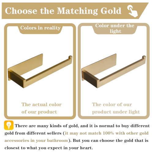 Hand Towel Holder (1 Pack 9 In / Brushed Gold)