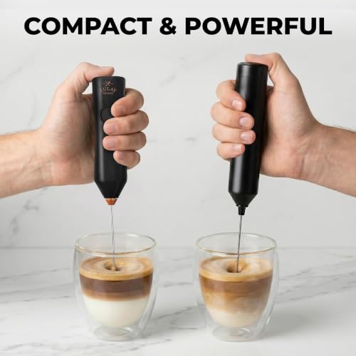 Rechargeable Milk Frother Handheld (Zulay Dynamic Black & Copper / Rechargeable Z1 Motor Max)