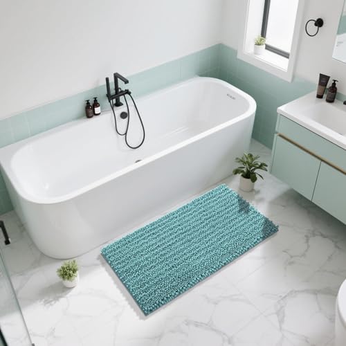 Long Bathroom Rugs Non Slip Washable 44x24 Inch