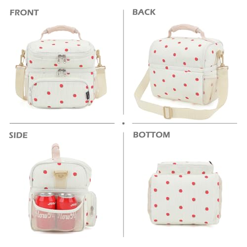 Lunch Box for Men & Women (Corduroy Strawberries Beige)