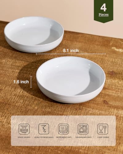 Milkyway 33 oz Pasta Bowls Set of 4 (Polar White / Set of 4)