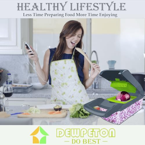 Vegetable Chopper Dicer with Container (Gray)