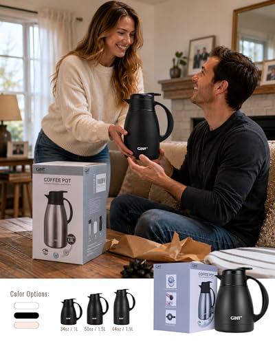Insulated Coffee Carafe 34 Oz (Black / 34 oz)