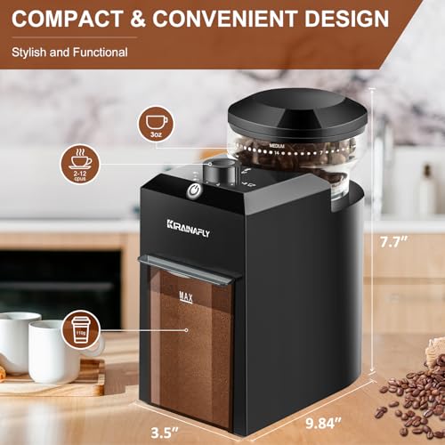 Electric Burr Coffee Grinder (Black)