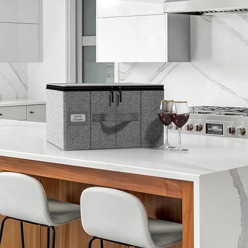 Champagne Flute Storage Box (Gray / Flute Glass Storage)