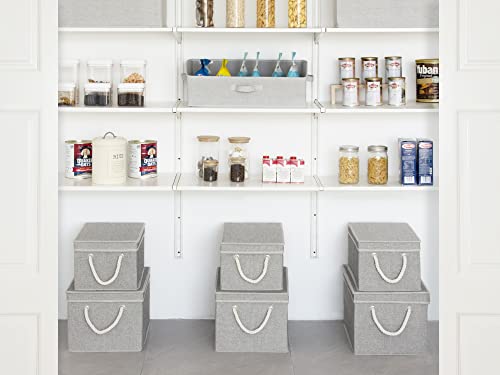 Storage Bins with Lids (Gray / Jumbo)
