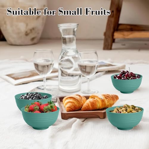 wheat straw snack bowls 10oz set of 8 (10 oz / Green)