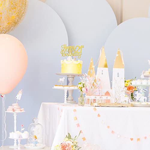 1 PCS Happy 21st Birthday Cake Topper (Gold / 21st)