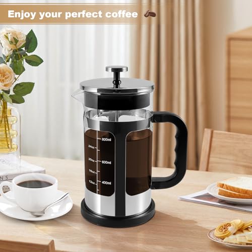 French Press Coffee Maker (silver)