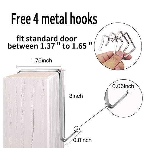 2 Pack Extra Large Hanging Crystal Clear Over Door Shoe Organizers (A-Grey&Clear)