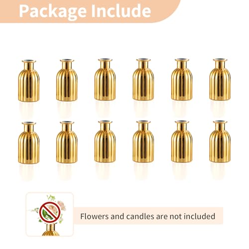 Gold Glass Bud Vases (Style 2)