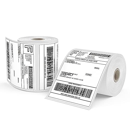 4x6 Direct Thermal Blank Shipping Labels Address Labels for Zebra 2844 Zp (20 Rolls=5000 Labels / White)