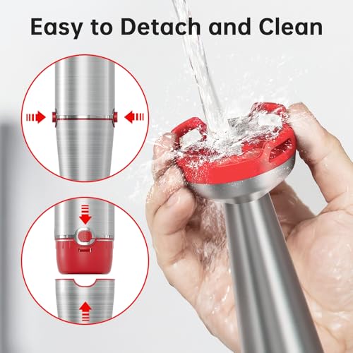 Immersion Blender Handheld Corded (Christmas Red / 5 in 1)