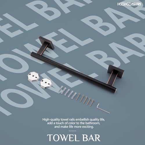 Hand Towel Bar Bathroom Towel Holder for Bath Kitchen Cabinet Towel Rails 16 Inch Oil Rubbed Bronze Stainless Steel B4005ORB (Oil Rubbed Bronze / 16-Inch)