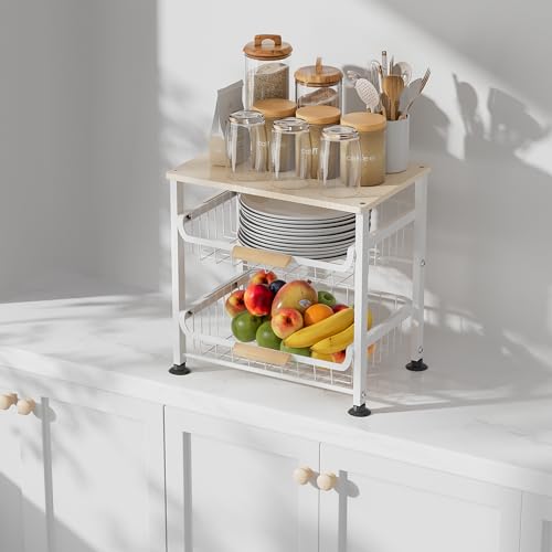 3 layer Kitchen Fruit Storage Basket Snack Rack (Black 3-layer Rack)