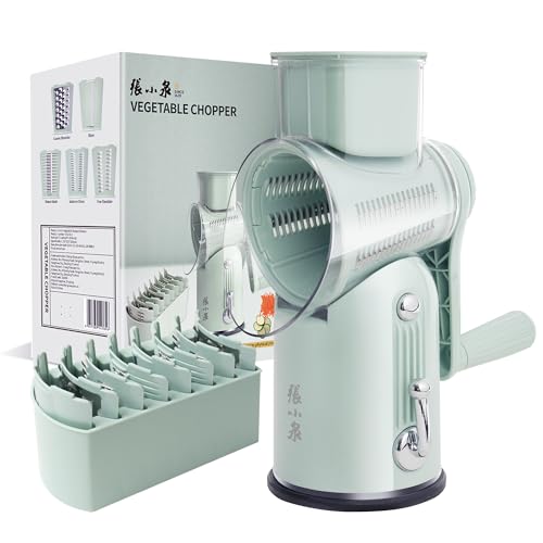 Rotary Cheese Grater 5 Blades Mandoline Slicer for Vegetable