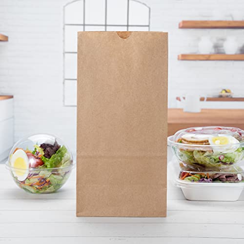 Bag Tek 8 LB Disposable Lunch Bags 100 Sturdy Take (8 lb / Kraft)