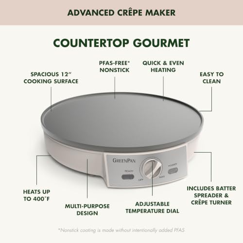 Advanced 12" Crepe Maker (Crepe Maker / Clay)