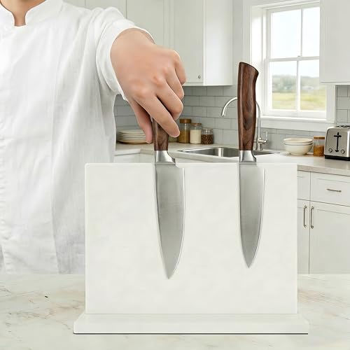 White Magnetic Knife Holder (11.6x8.5 inch White)