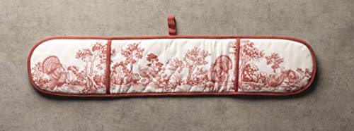 Double Oven Mitts 100% Cotton Double Oven Glove (119 - Holy Jouy - Red / 7" x 35" (Double Oven Mitt))