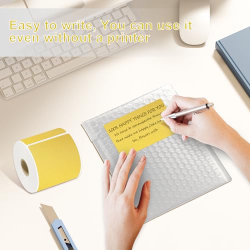 3 X 5 Inch Printable Waterproof Rectangle Color Coding Labels (Gold)