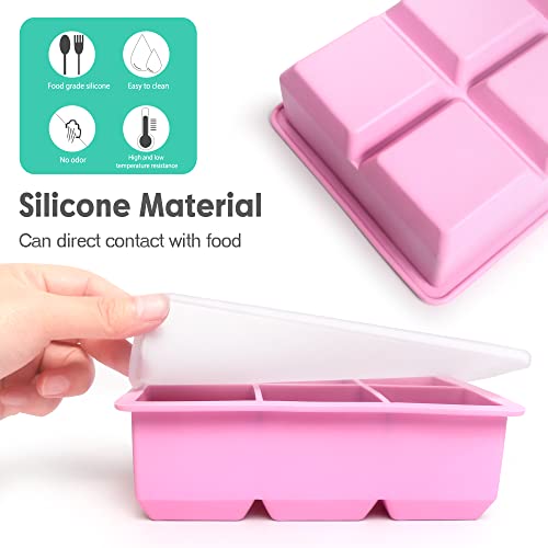 Silicone Ice Cube Trays (Yellow Pink)