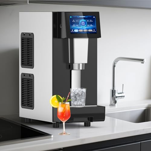 100 lbs Countertop Nugget Ice Maker Commercial with Water Dispenser