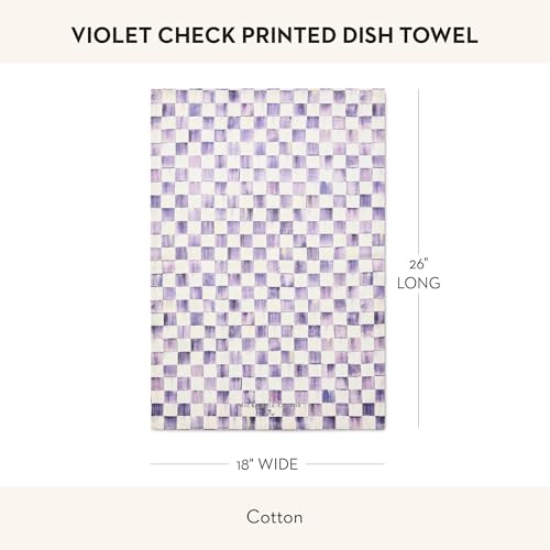 Cotton Dish Towel (Violet Check / 1-Pack)