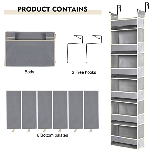 Over The Door Organizer 6 (Grey / 6-shelf)