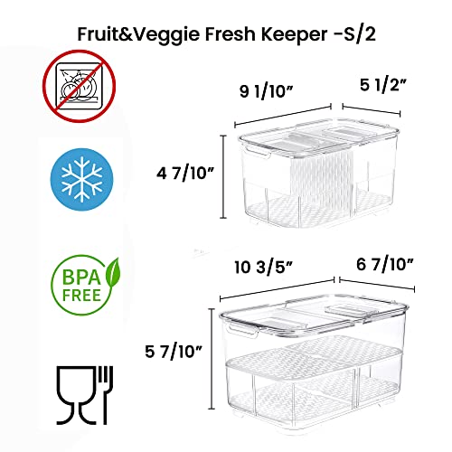 Produce Saver with Lids (M+L)
