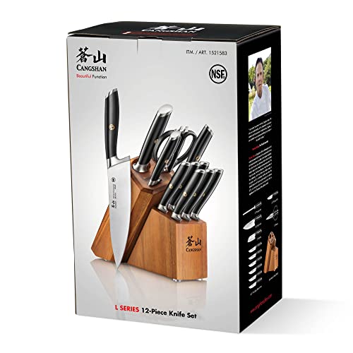 L Series 12 Piece Knife Block Set with 6 Steak Knives (12 Count)