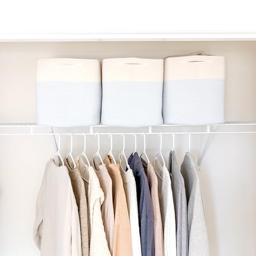 13x15x13 Kallax Storage Cubes Bins (Off White & Mixed Blue / 15 x 13 x 13 (Kallax))