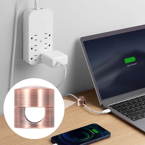 3 Sets Charger Cords Holders (3 Sets / Black, Red Bronze, White)