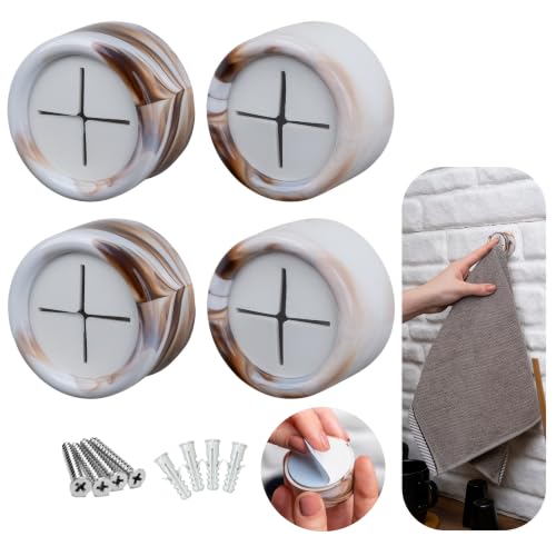Towel Holder Towel Hooks (4 Pack / White Nebula)