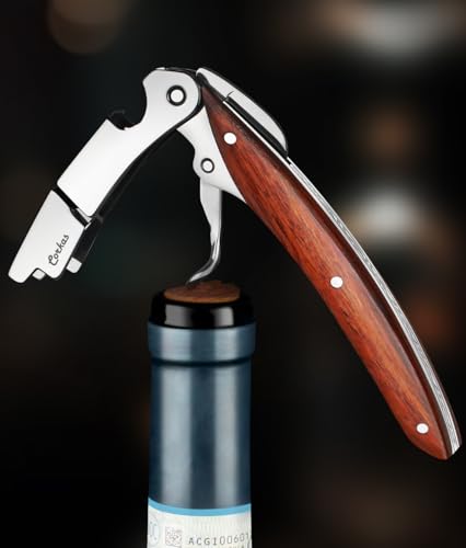 Wine Key CORKAS Prestige Waiter Corkscrew with Rosewood Handle