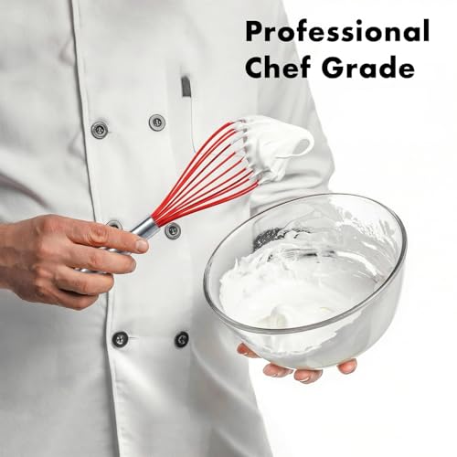 10 Inch Red Silicone Whisk (10 inch red)