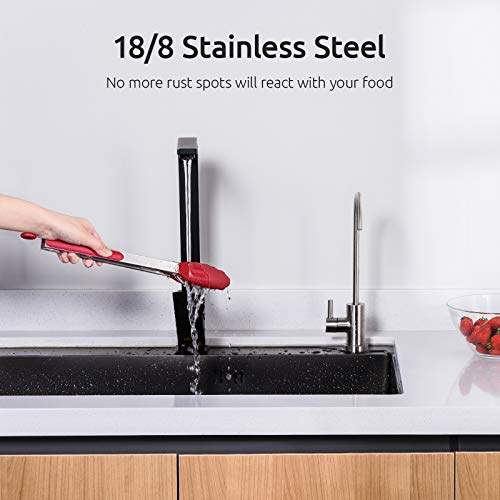 Kitchen Tongs for Cooking ((04) Red)